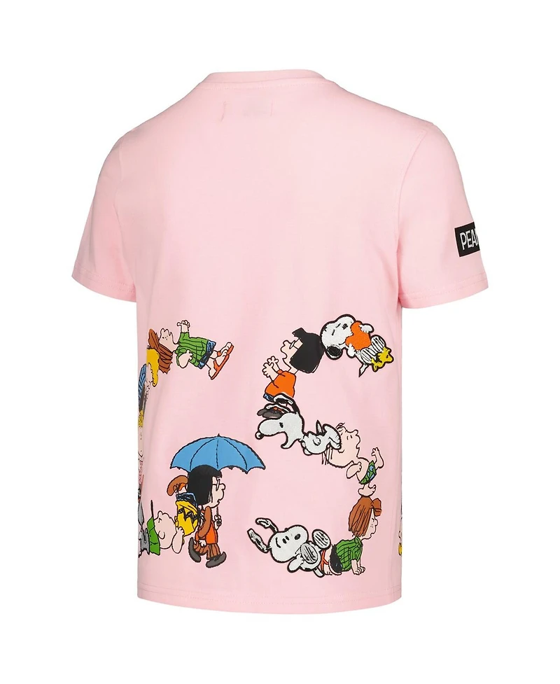Freeze Max Big Boys and Girls Pink Peanuts Hugs Squad T-Shirt
