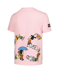Freeze Max Big Boys and Girls Pink Peanuts Hugs Squad T-Shirt