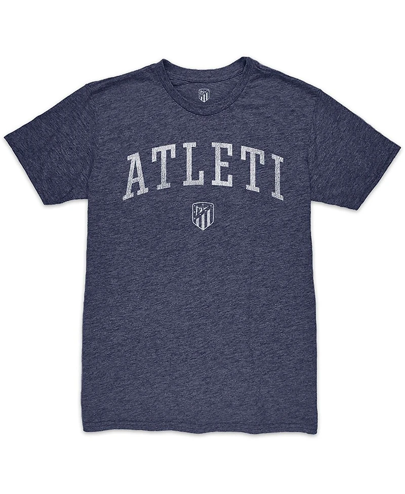 1863FC Men's Heather Navy Atletico de Madrid Wordmark Twisted Tri-Blend Slub T-Shirt