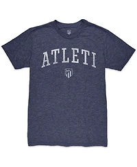 1863FC Men's Heather Navy Atletico de Madrid Wordmark Twisted Tri-Blend Slub T-Shirt