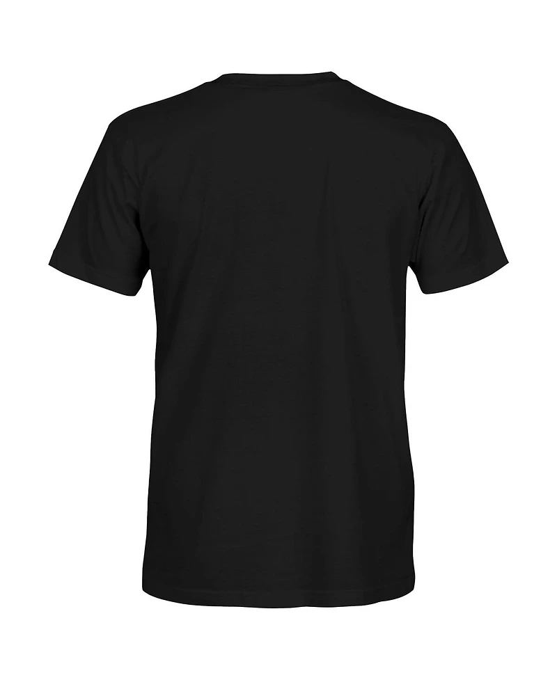 1863FC Men's Black Tottenham Hotspur Mono Crest Slub T-Shirt