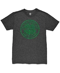 1863FC Men's Heather Black Celtic Mono Crest Twisted Tri-Blend Slub T-Shirt