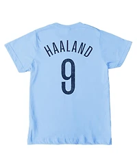 1863FC Big Boys and Girls Erling Haaland Sky Blue Manchester City Player T-Shirt