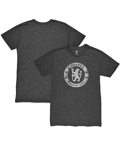 1863FC Men's Heather Black Chelsea Mono Badge Tri-Blend T-Shirt