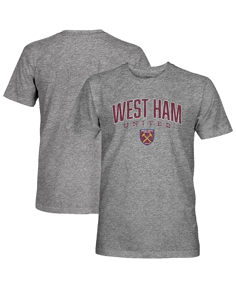 1863FC Men's Heather Gray West Ham United Wordmark Tri-Blend T-Shirt
