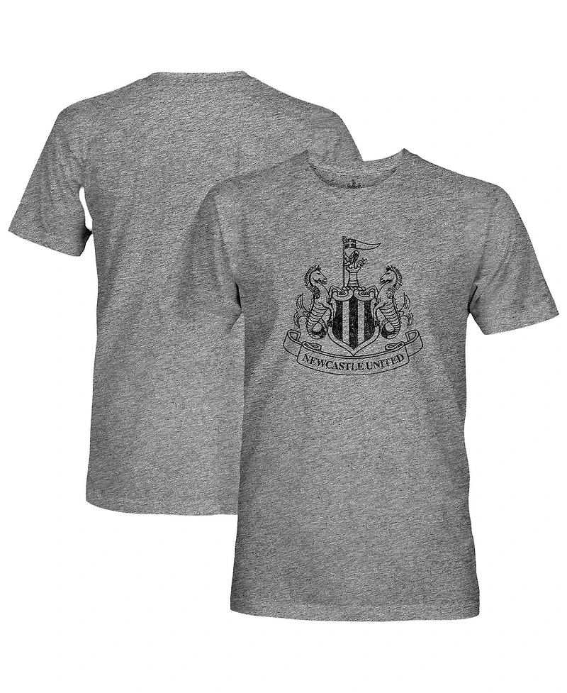 1863FC Men's Heather Gray Newcastle United Mono Badge Tri-Blend T-Shirt