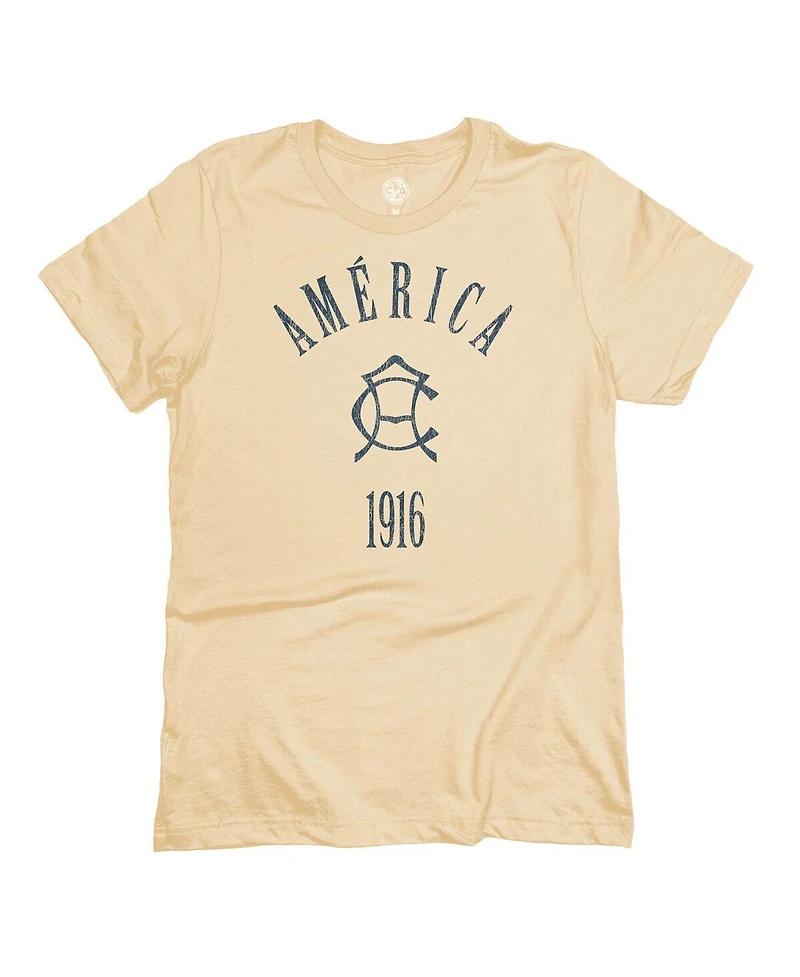 1863FC Men's Tan Club America Team Arch T-Shirt