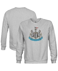 1863FC Men's Heather Gray Newcastle United Color Badge Pullover Sweatshirt