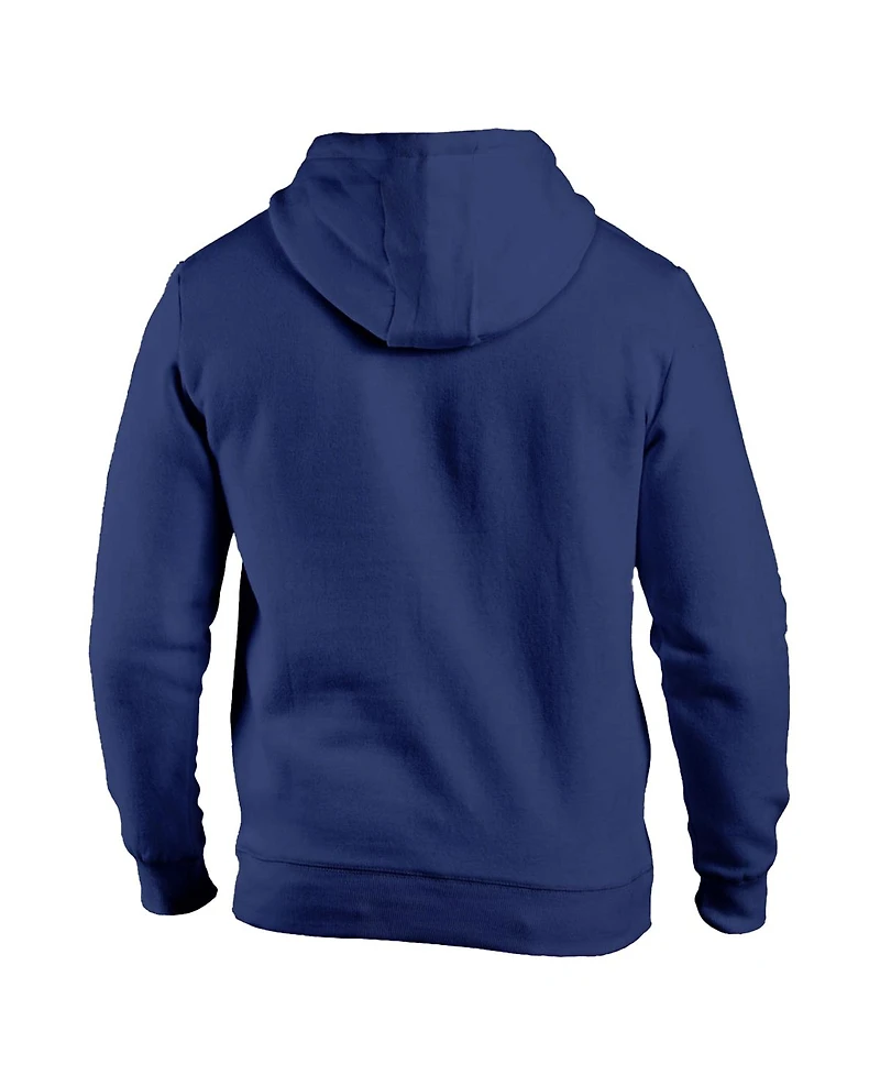 1863FC Men's Navy Manchester City Mono Badge Fleece Pullover Hoodie