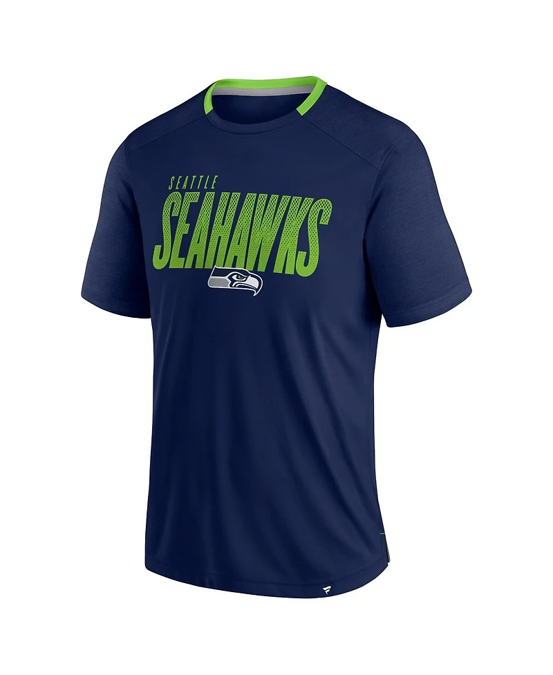 Fanatics Men's College Navy Seattle Seahawks Defender Fade Slant T-Shirt