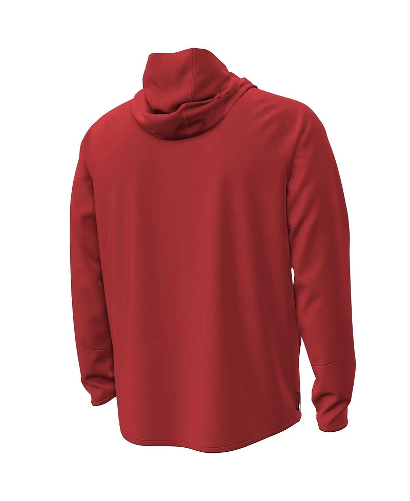 Under Armour Men's Red Wisconsin Badgers Unstoppable Performance Fleece Hoodie Half-Zip Jacket