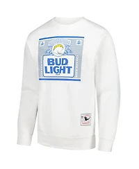 Mitchell & Ness Men's x Bud Light White Los Angeles Chargers the Crest Pullover Sweatshirt