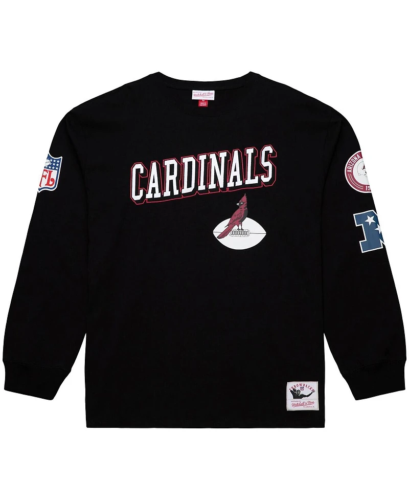 Mitchell & Ness Men's Black Arizona Cardinals Training Camp Logos Long Sleeve T-Shirt