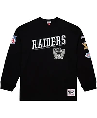 Mitchell & Ness Men's Black Oakland Raiders Training Camp Logos Long Sleeve T-Shirt