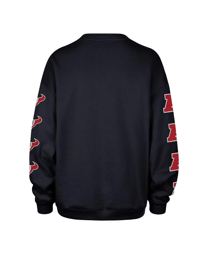 '47 Brand Women's Navy Houston Texans Go Big Oversized Pullover Sweatshirt