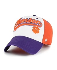 '47 Brand Big Boys and Girls White Clemson Tigers Scooter Clean Up Adjustable Hat