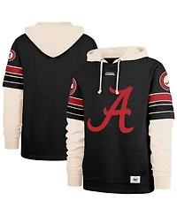 '47 Brand Men's Black Alabama Crimson Tide Split Zone Cornerback Lacer Pullover Hoodie