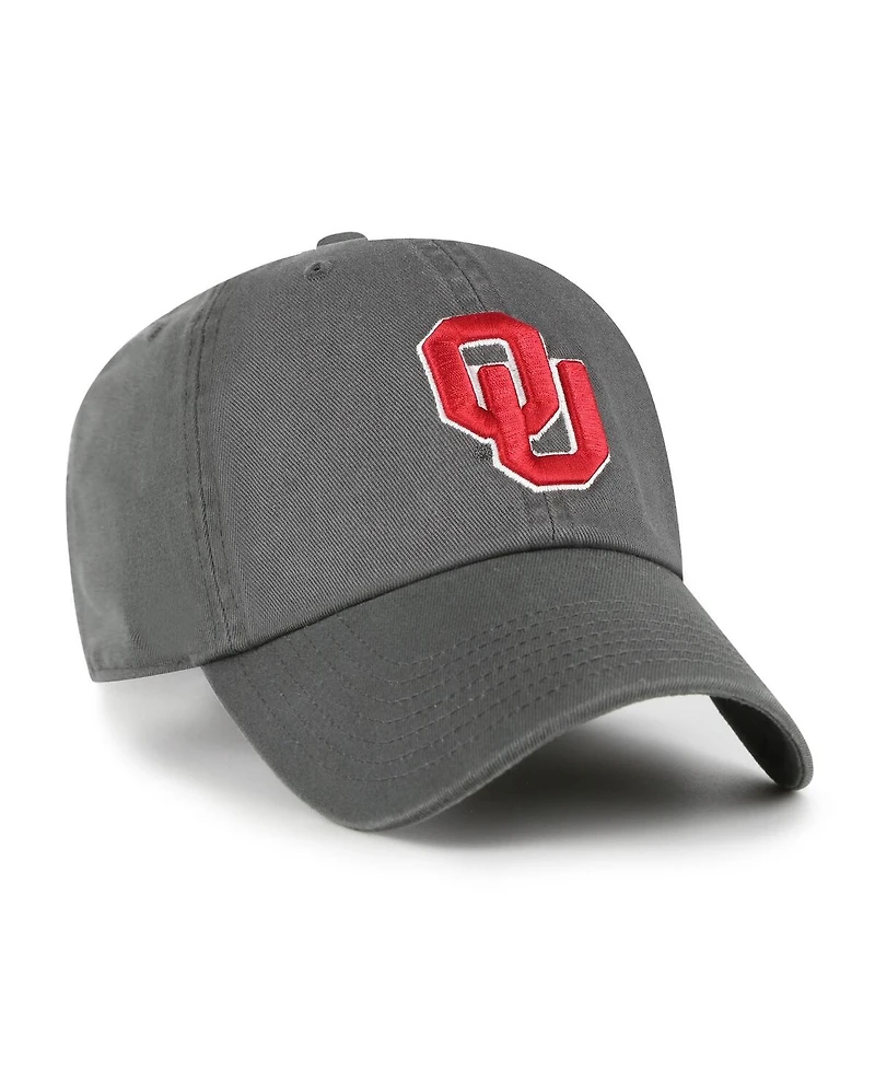 '47 Brand Men's Charcoal Oklahoma Sooners Clean Up Adjustable Hat