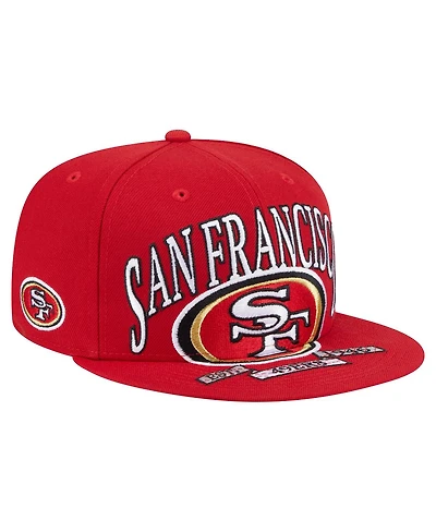 New Era Men's Scarlet San Francisco 49ers Oversized 59FIFTY Fitted Hat