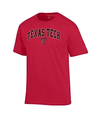 Champion Men's Red Texas Tech Raiders Arch Over Logo T-Shirt