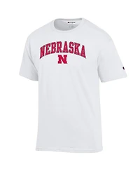 Champion Men's White Nebraska Huskers Arched Logo T-Shirt