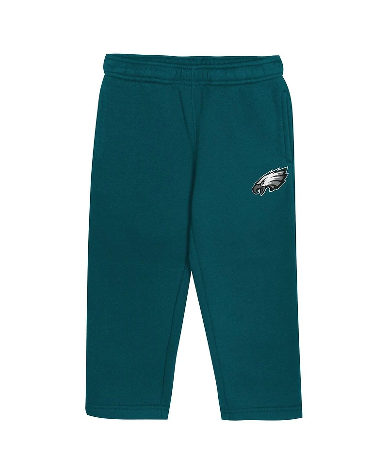 Outerstuff Toddler 2-Piece Midnight Green Philadelphia Eagles Lineman Fleece Hoodie and Pants Set