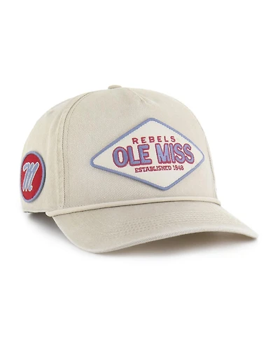 '47 Brand Men's and Women's Cream Ole Miss Rebels Outdoorsmen Cairn Hitch Adjustable Hat