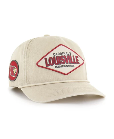 '47 Brand Men's and Women's Cream Louisville Cardinals Outdoorsmen Cairn Hitch Adjustable Hat