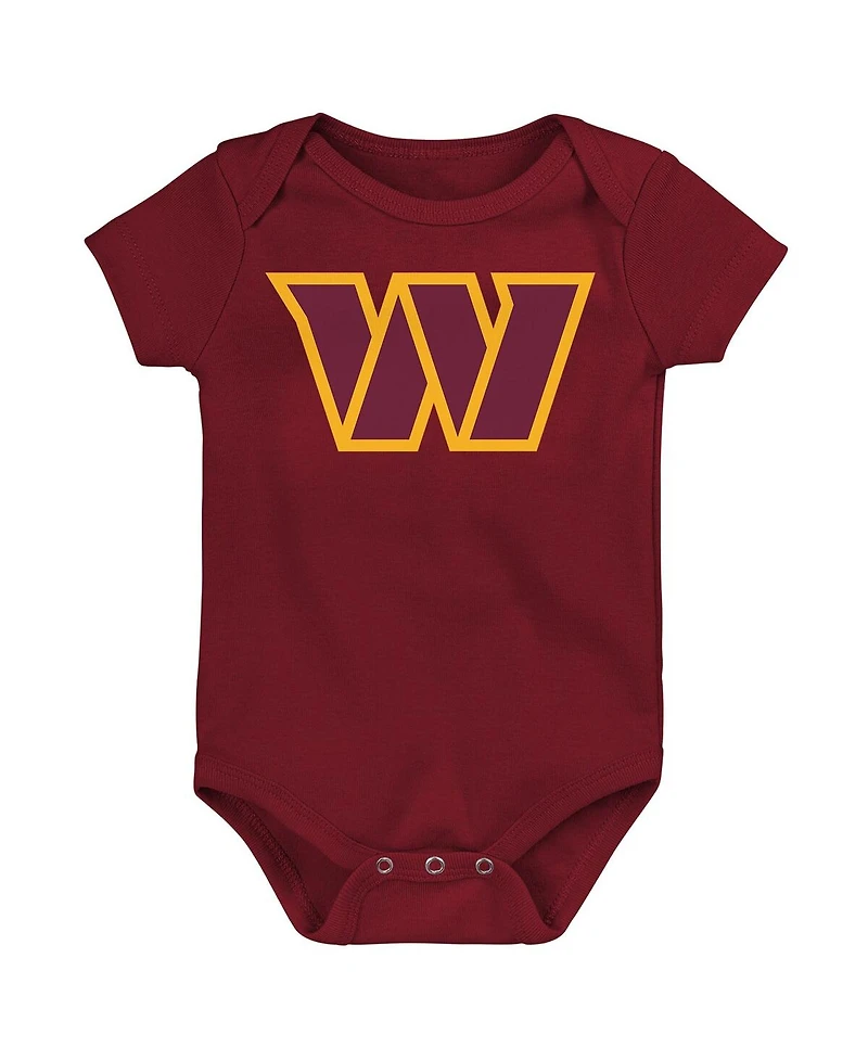 Outerstuff Newborn 3-Pack Washington Commanders Little Tike Bodysuit Set