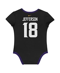 Nike Baby Boys and Girls 3-Pack Justin Jefferson Minnesota Vikings Name Number Bodysuit Set