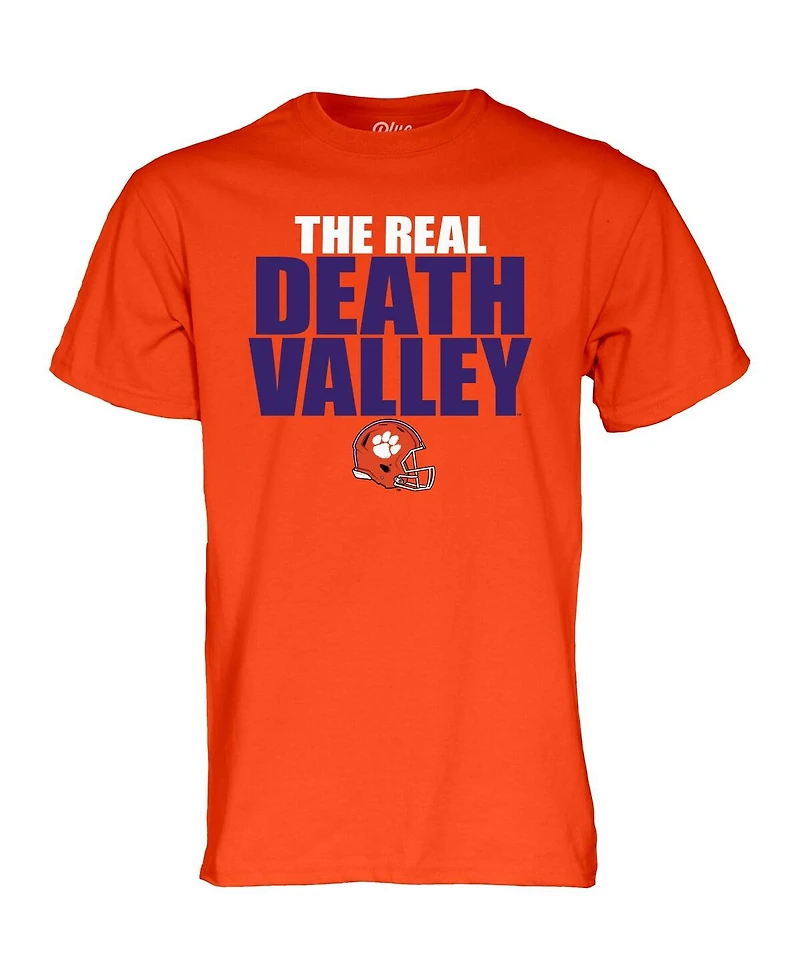 Blue 84 Men's and Women's Orange Clemson Tigers the Real Death Valley T-Shirt