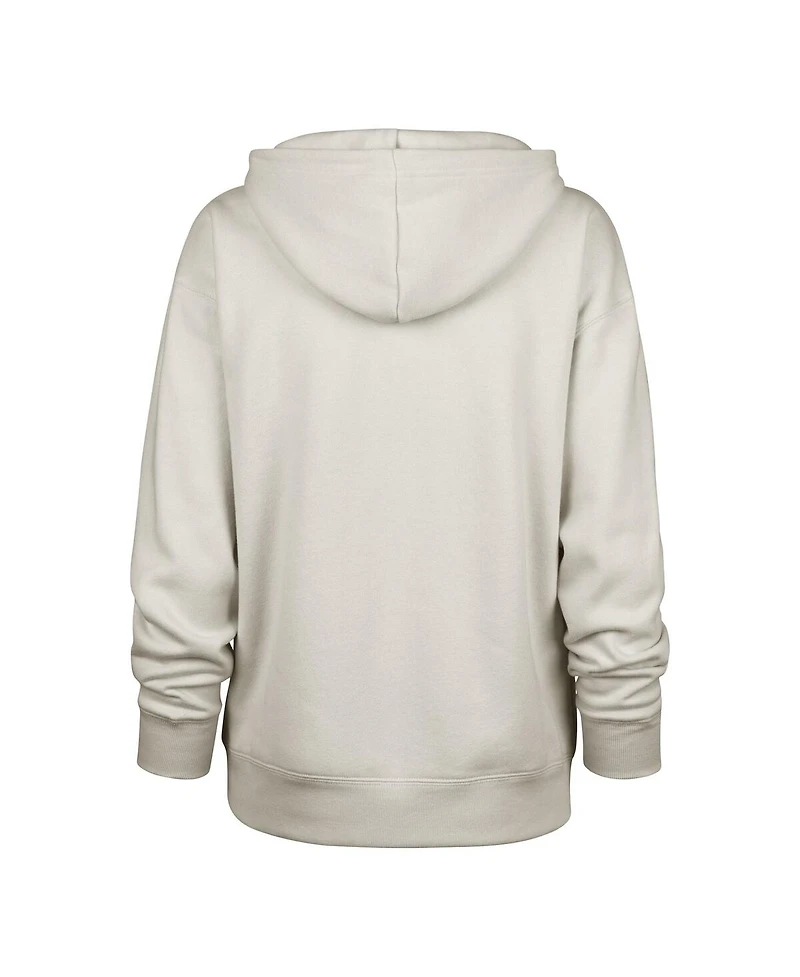 '47 Brand Women's Cream Cleveland Browns Dawg Pound Xl Whirlwind Naomi Pullover Hoodie