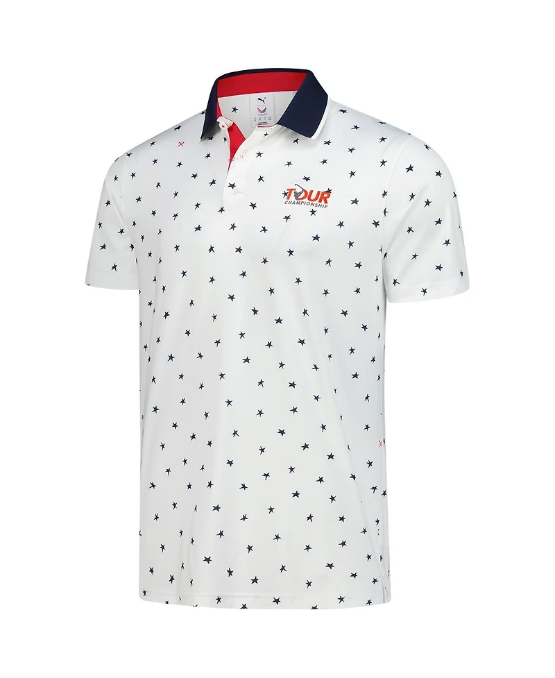 Puma x Volition Men's White Tour Ship Dancing Star Mattr Polo Shirt