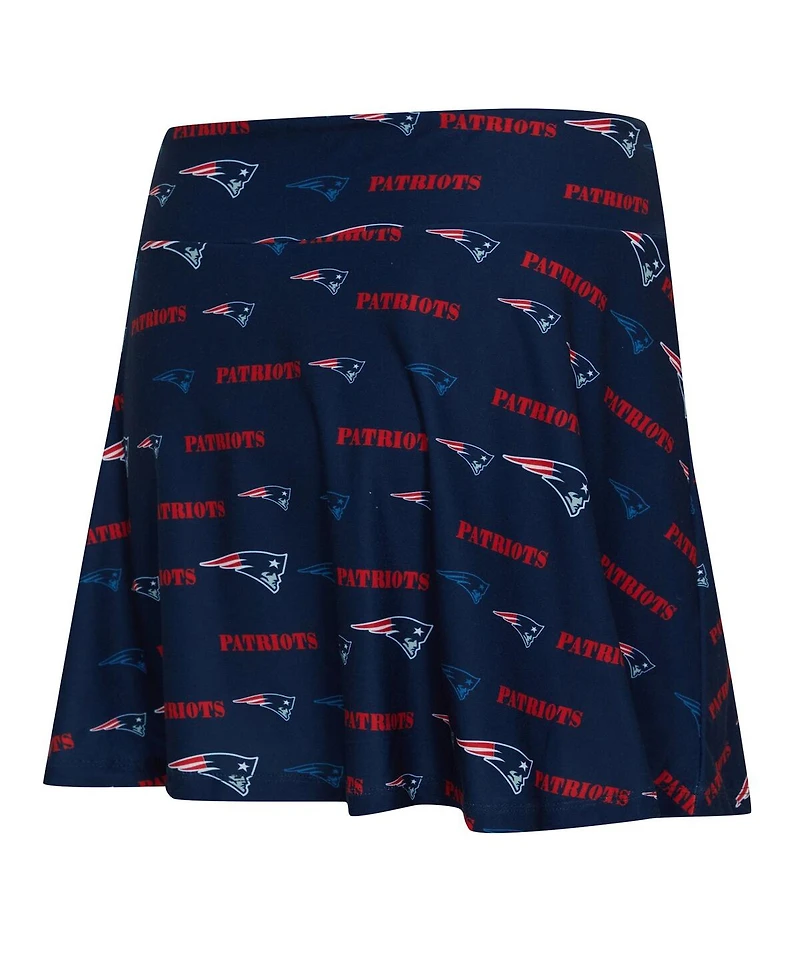 Concepts Sport Women's Navy New England Patriots Mosaic Allover Print Skort