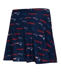 Concepts Sport Women's Navy New England Patriots Mosaic Allover Print Skort