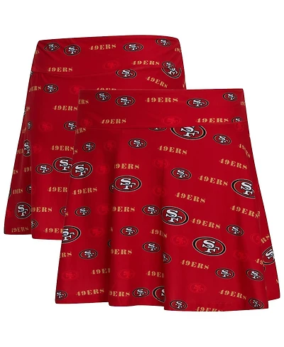 Concepts Sport Women's Scarlet San Francisco 49ers Mosaic Allover Print Skort