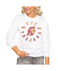 Gameday Couture Women's White Usc Trojans Oversized Days Perfect Crew Sweatshirt