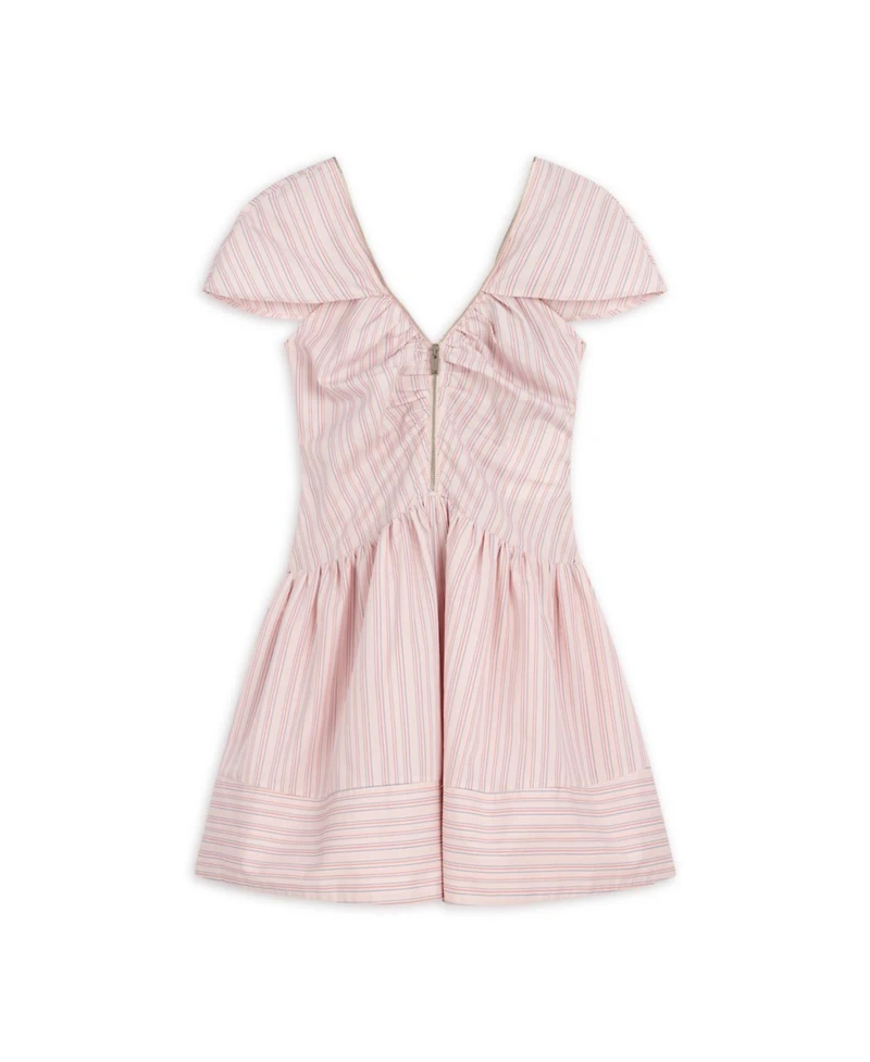 Nocturne Women's Striped Mini Dress with Zipper Detail