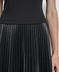 Dkny Women's Sleeveless V-Neck Fit & Flare Dress