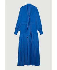 Georgette Mix Midi Dress