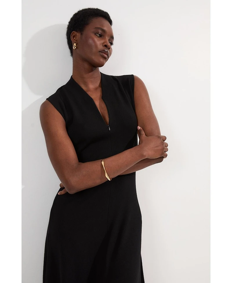 Karen Millen Petite Sleeveless Knitted Midi Dress