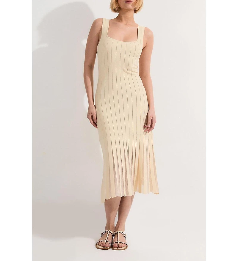 Karen Millen Women's Square Neck Knitted Flippy Dress