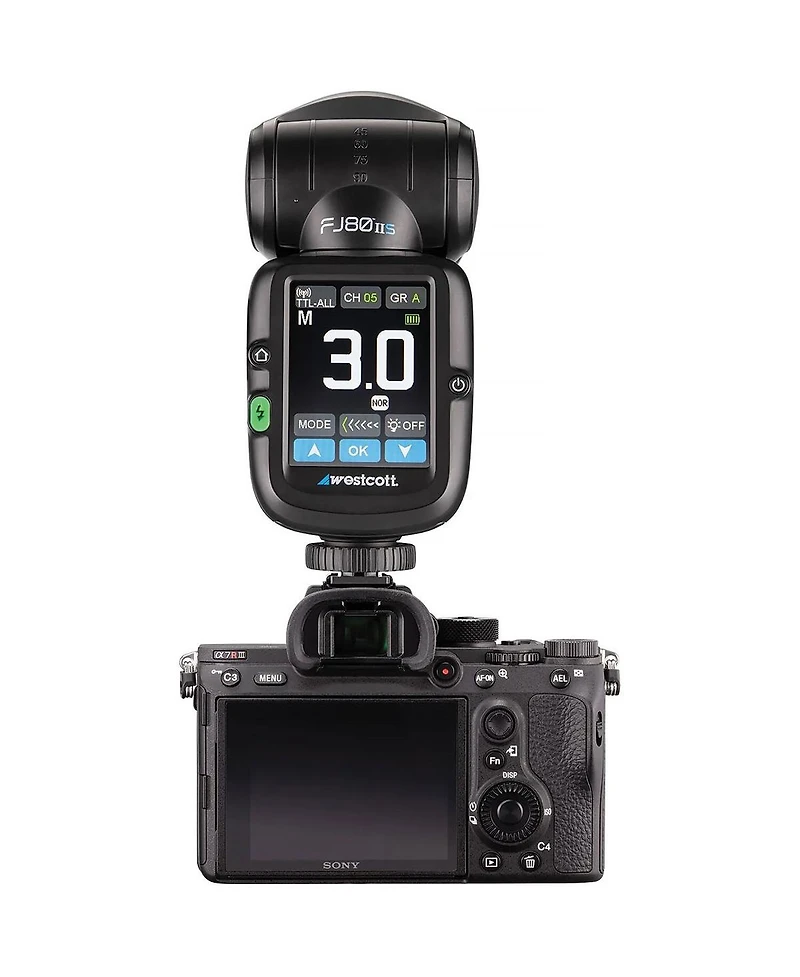 Westcott FJ80 Ii S 80Ws Touchscreen Ttl Speedlight Flash with Sony Camera Mount