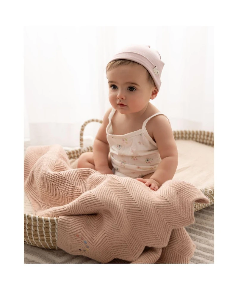 MeMoi Baby Girls 100% Pure Cotton Beanie