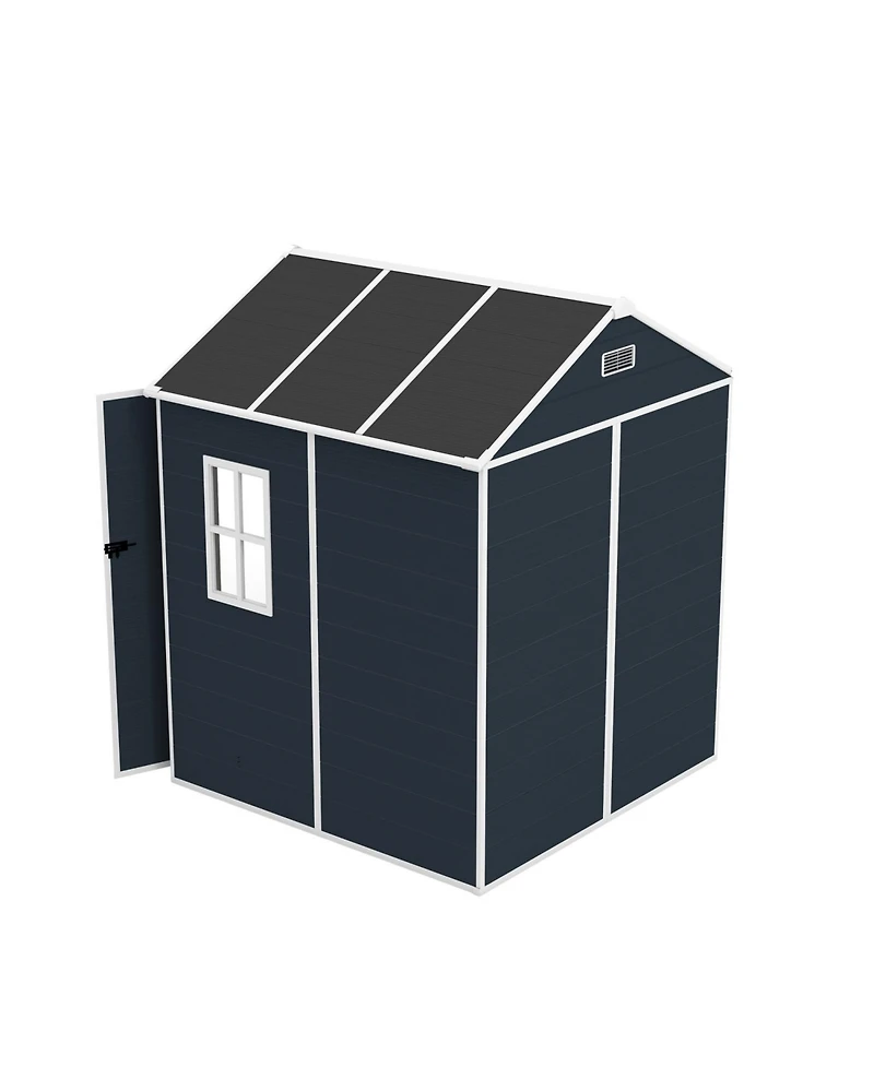 Streamdale Furniture 6x6 Resin Storage Shed - Waterproof Uv Proof Dark Gray