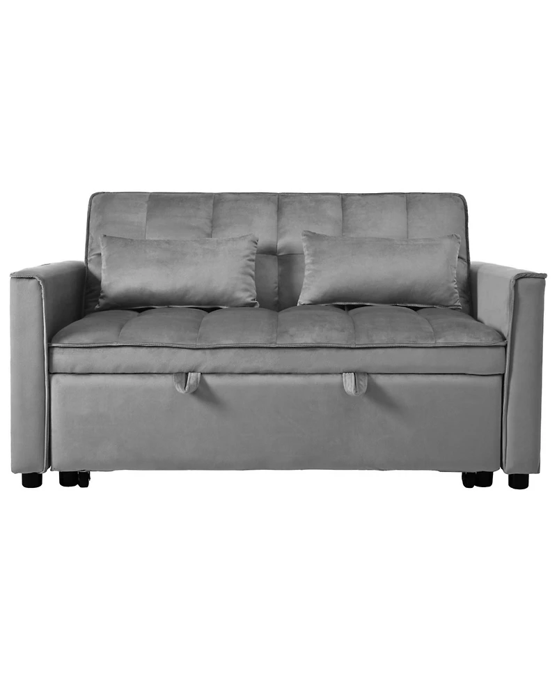 Streamdale Furniture Convertible Sofa Bed 3-in-1 Pull Out Couch (Dark Grey)