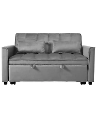 Streamdale Furniture Convertible Sofa Bed 3-in-1 Pull Out Couch (Dark Grey)