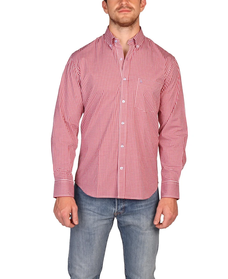 Tailorbyrd Men's Signature Gingham Long Sleeve Shirt