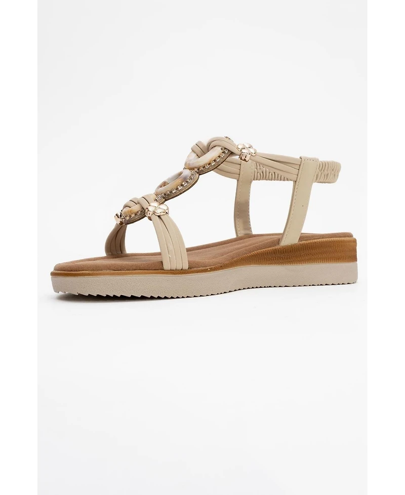 Prologue Shoes Junes Buckle-Embellished Sandal (Women)