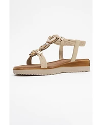 Prologue Shoes Junes Buckle-Embellished Sandal (Women)